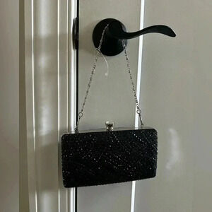 De Blossom Collection Black Sparkly Purse